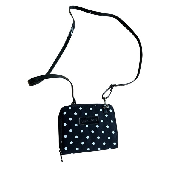 Pendleton Black White Polka Dot Wallet on a Strap Crossbody Purse Casual Comfort - Picture 1 of 4